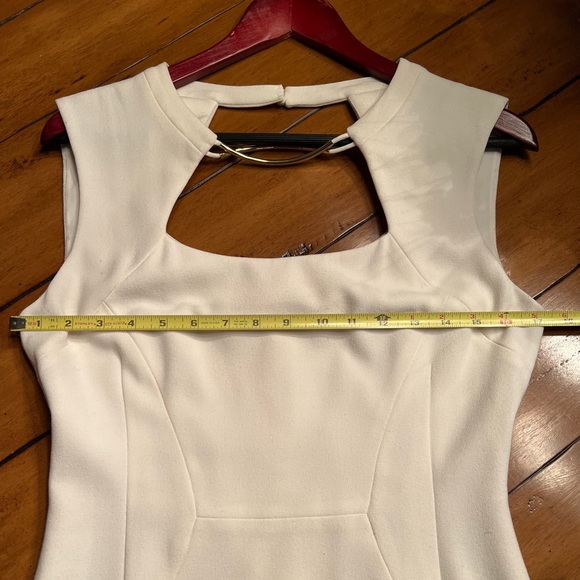 BCBG MAXAZRIA Off White dress midi dress Sz10 - Picture 8 of 14